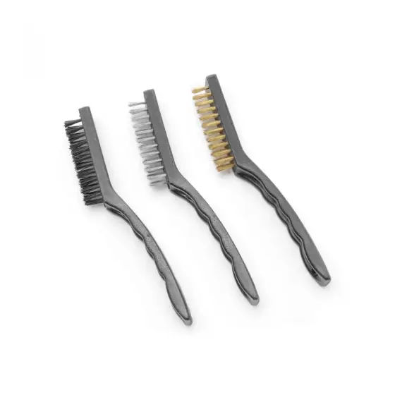 Calitate înaltă Set 3 perii din sarma, Hendi, Inox, maner metalic, lungime 230 mm