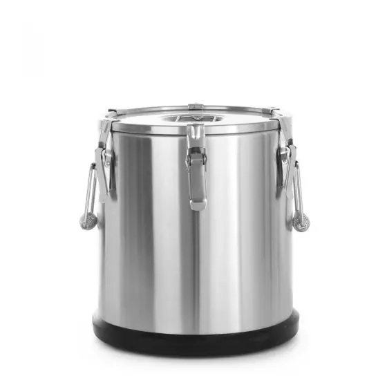Disponibil imediat Container pt transport termoizolant alimente, 10 lt, 320x(H)200 mm, inox, capac dublu securizat, Hendi