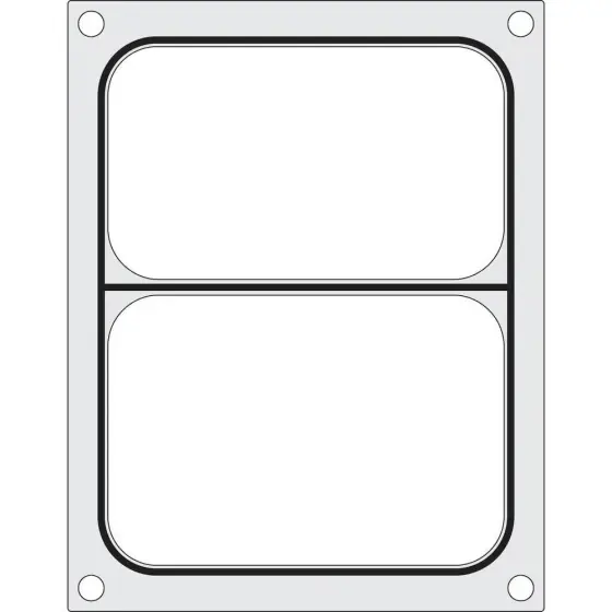 Livrare rapidă Matrita sigilare pentru un recipient cu doua compartimente 227x178 mm