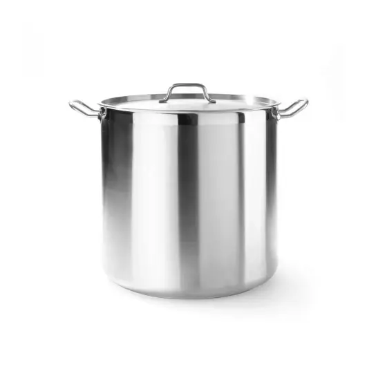 Oala cu capac 24 Lit, 32 cm diametru x30 cm inaltimea, inox grosime 0.8 mm, gama Hendi Profi Line, potrivita si pt uz profesional Cumpără acum