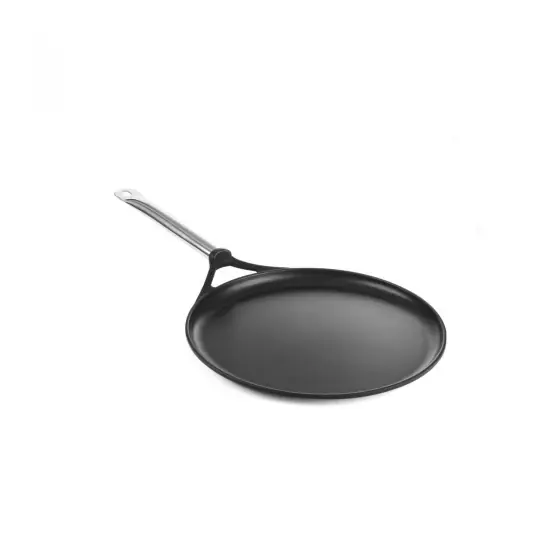 Vezi acum Tigaie clatite Titanium Professional, 32 cm diametru x 2 cm inaltime, baza 26 cm, din aluminiu dur turnat, 3 straturi anti-aderente titan, Hendi, maner inox