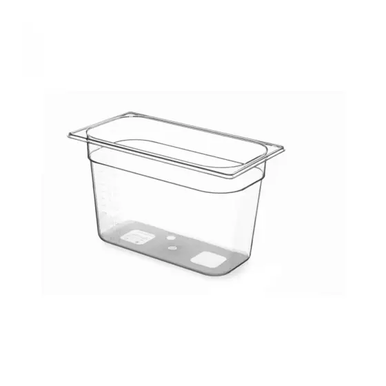 Expediere rapidă Tava Hendi Gastronorm GN 1/4 100 mm 2.8 lt, TRITAN free BPA, rezistenta la temperatura -40 gr. Celsius/ 90 gr. Celsius