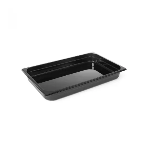 Preferatul clienților Tava profesionala Gastronorm 1/1 policarbonat negru 14 litri, 530x325x(H)100 mm Hendi