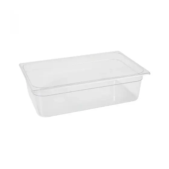 Cel mai vândut Tava Gastronorm GN 1/1 65 mm 9 lt - policarbonat transparent- Hendi