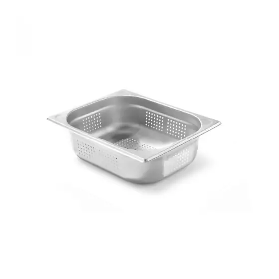 Retur ușor Tava Hendi perforata Gastronorm GN 1/2 40 mm 2 lt - gama Profi Line, otel inoxidabil