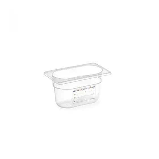 Cel mai bun preț Tava Gastronorm GN 1/9, 176x108x(H)100 mm, 1 litru, cu marcaj HACCP, polipropilena, Hendi