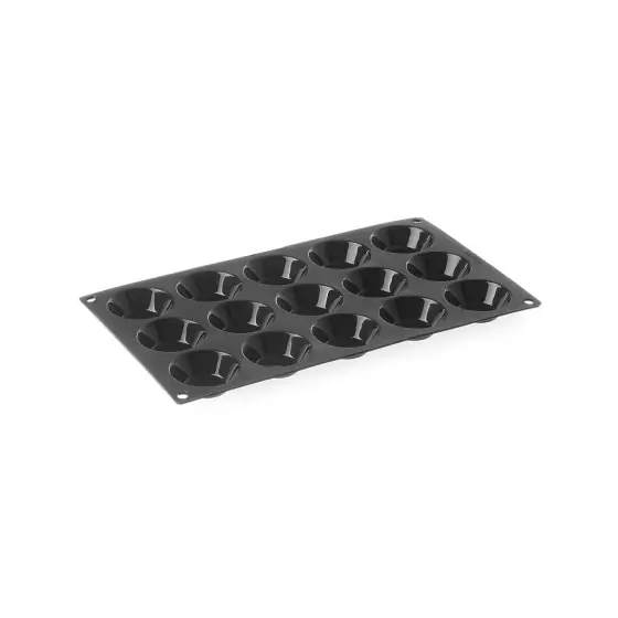 Calitate înaltă Forma copt din silicon pentru 15 cupcakes cu diametrul de 50 x (H) 17 mm, Hendi, 325x176 mm