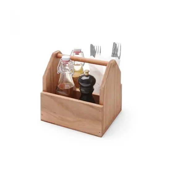 Suport pentru tacamuri din lemn durabil cu maner, 190x160x(H)200 mm Hendi Preț promoțional
