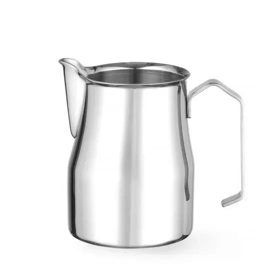 Reduceri Cana pentru lapte cu gura in forma de V, Hendi, 700ml, inox, ø84x(H)130mm
