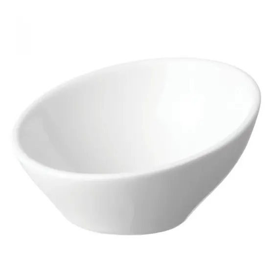 Bol inclinat din portelan Necessity, 80mm Fine Dine Preț mic