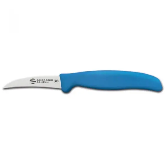 Retur ușor Cutit pentru legume Supra Colore, Ambrogio Sanelli, lama curbata, albastru, (L) 190 mm