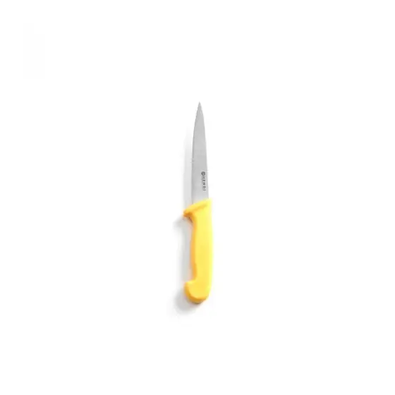 Nu rata Cutit bucatarie, 15/30 cm, lama inox grosime 0.9 mm, ideal pt filetat, maner galben, respecta normele de igiena HACCP, Hendi, potrivit si pentru uz profesional