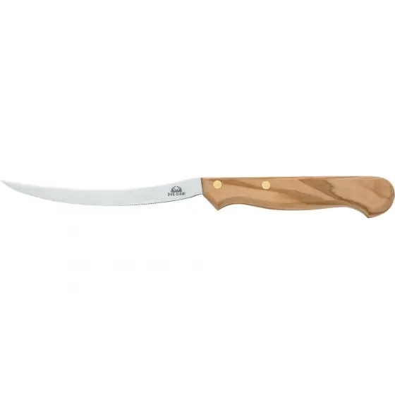 Cutit pentru Rosii Zimtat Due Cigni - Lama 120mm, Lemn Maslin Livrare expres