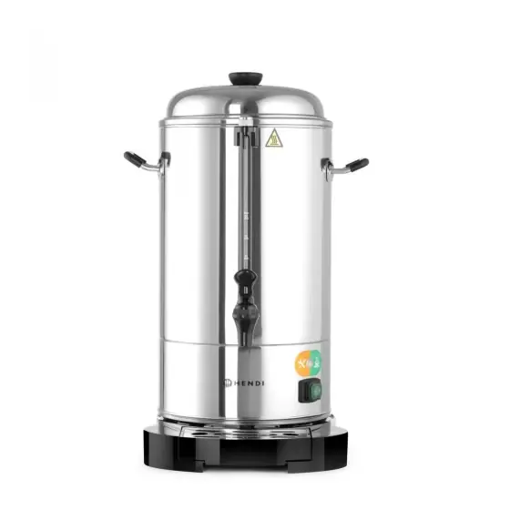 Preț mic Percolator / cafetiera profesionala, 6lt, Hendi, cu pereti dubli din inox, 1500W, diam. 241x (H)480 mm, robinet anti-picurare, temperatura ajustabila pana la 100 C, filtru incorporat pentru cafea macinata