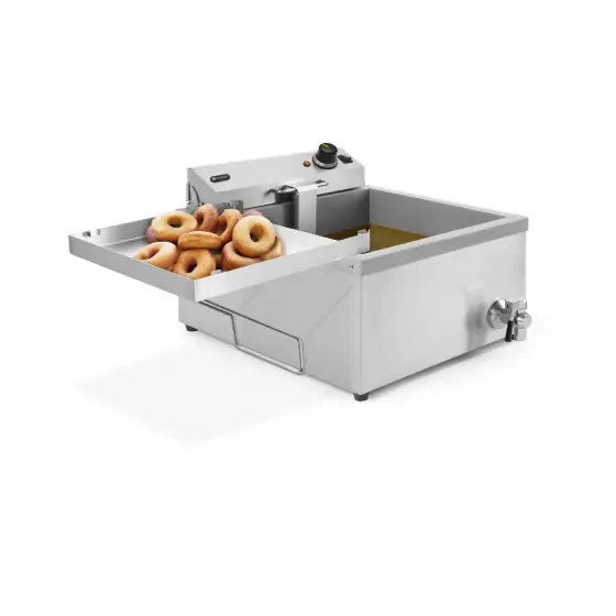 Friteuza electrica profesionala adanca pentru gogosi, 12 L, termostat 0-190 gr C, inox18/10, 3500 W cos special inclus, Hendi Master Cook, 630x860x(h)360 mm Ieftin