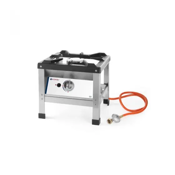 Ofertă limitată Aragaz portabil pentru exterior, inox, alimentare gaz, 6.4 kW, aprindere electronica, Hendi Kitchen Line, 425x425x(H)400mm