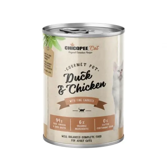 Cumpărături sigure Hrana Umeda Pentru Pisici Super-Premium Chicopee Rata&Pui Pate 400G/H50814