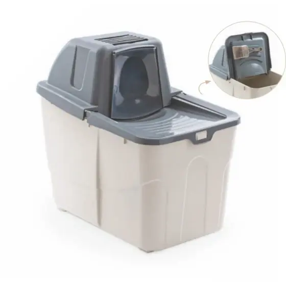Litiera Pentru Pisici Mps Buxo Grey Close 58X39X56(H)Cm Livrare rapidă