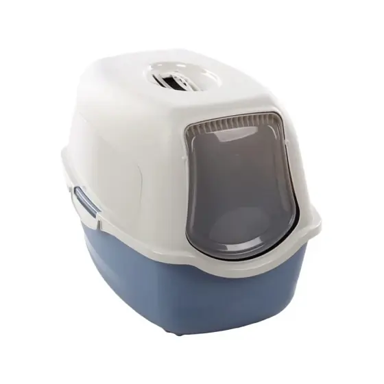 Promoție Litiera Pentru Pisici Flamingo Lexie L Blue/White 39X56X39.5(H)Cm