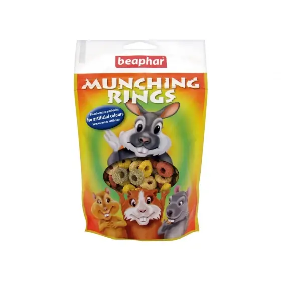 Recompense Pentru Rozatoare Snack Munching Rings Beaphar 75G Lichidare de stoc