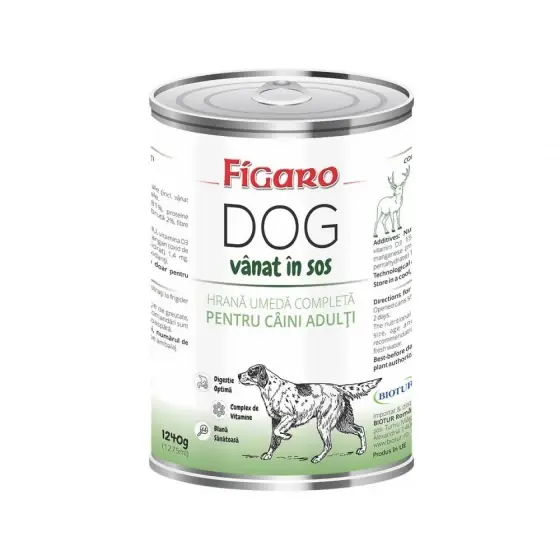 Hrana Umeda Pentru Caini Figaro Dog Vanat In Sos Conserva 1240G Reduceri