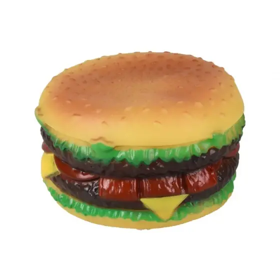 Livrare expres Jucarie Pentru Caini Flamingo Vinyl Hamburger Joe 9.5X9.5X5.5Cm