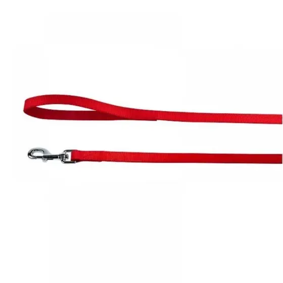 Lesa Pentru Caini Nylon Rosie 20Mm*130Cm Reducere de preț