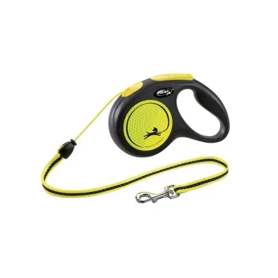 Ultima șansă Lesa Pentru Caini Kerbl Flexi Classic Cu Fir M 5M/20Kg Neon