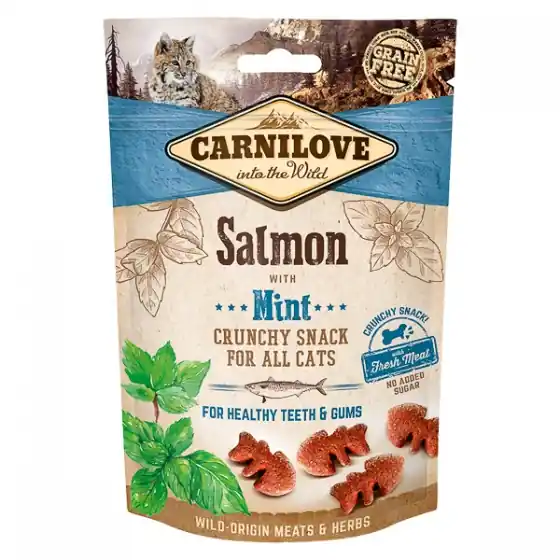 Carnilove Cat Crunchy Snack Salmon with Mint 50 g Retur ușor