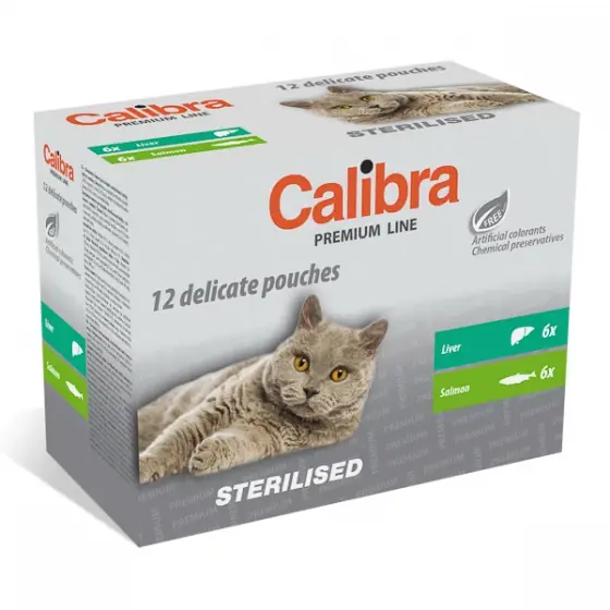 Calibra Cat Pouch Premium Sterilised Multipack 12 x 100 g Ofertă specială