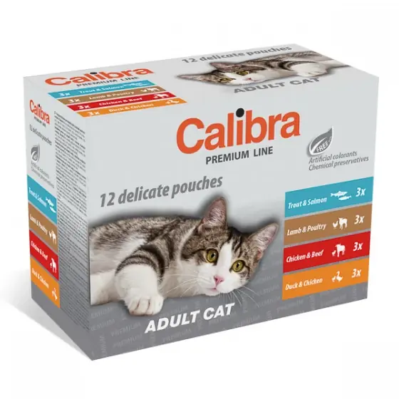 Calibra Cat Pouch Premium Adult Multipack 12 x 100 g Bestseller