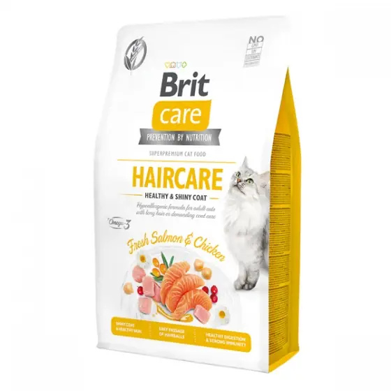 Brit Care Cat GF Haircare Healthy and Shiny Coat 2 kg Premium
