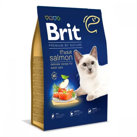 Brit Premium by Nature Cat Adult Salmon 8 kg Ieftin