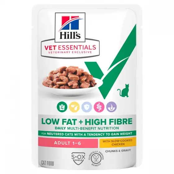 Hill's VE Feline Adult Weight & Neutered Chicken 12 x 85 g (plicuri) Super ofertă