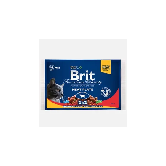 Brit Premium Cat multipack felii de carne 4 x 100 gr Cel mai bun preț