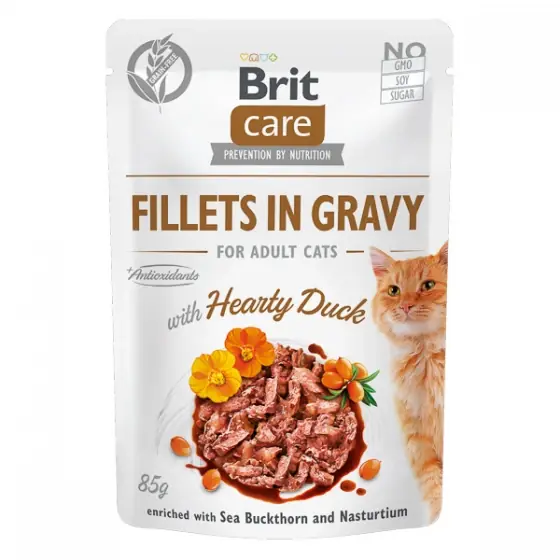 Brit Care Cat Fillets in Gravy With Hearty Duck 85 g Nu rata