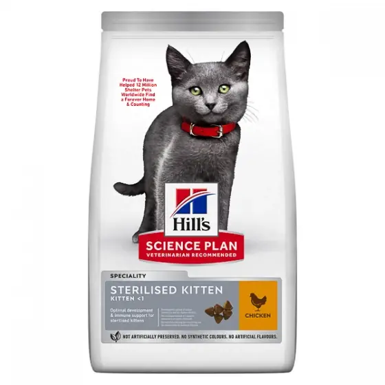 Reducere extra Hill's SP Feline Kitten Sterilised Chicken 300 g