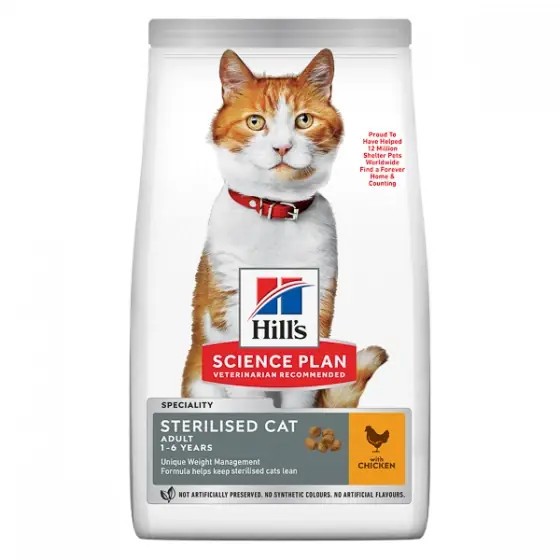 Hill's SP Feline Adult Sterilised Chicken 15 kg Livrare rapidă