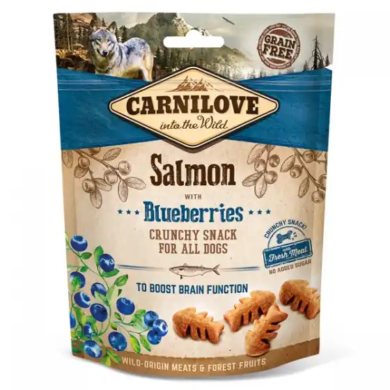 Preț redus Carnilove Dog Crunchy Snack Salmon with Blueberries 200 g