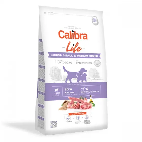 Calibra Dog Life Junior Small & Medium Breed Lamb 2.5 kg Cel mai bun preț