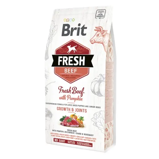 Brit Fresh Beef and Pumpkin Puppy Large 2.5 kg Preferatul clienților
