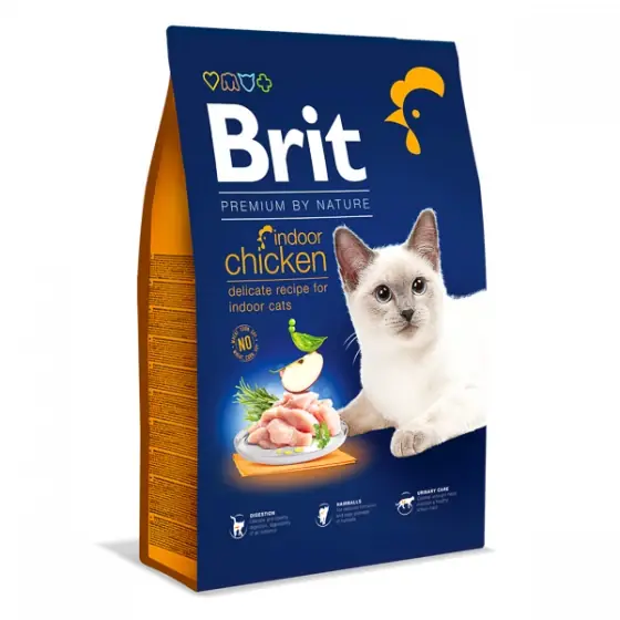 Brit Premium by Nature Cat Indoor Chicken 8 kg Preț redus