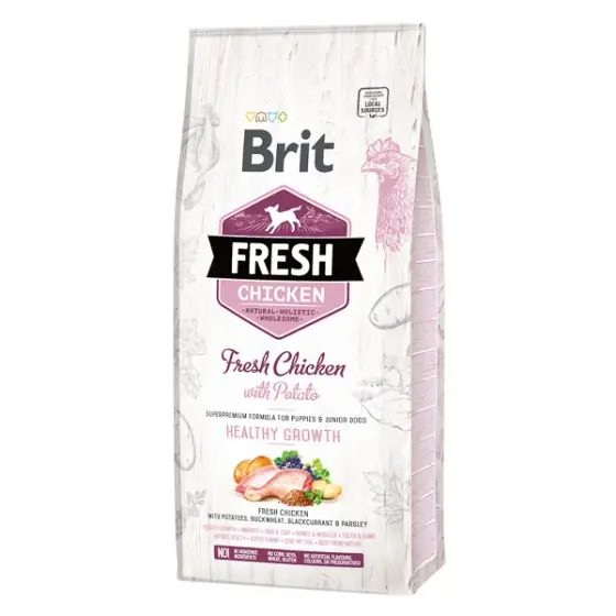 Brit Fresh Chicken and Potato Puppy 12 kg Expediere rapidă