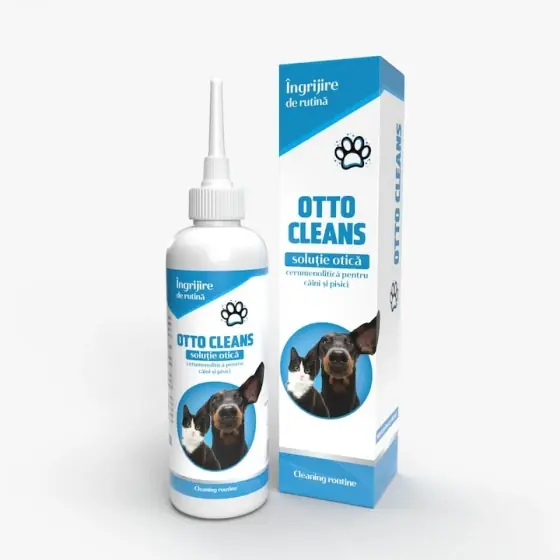 Solutie curatare urechi pentru caini si pisici Otto Cleans, 100 ml Noutate