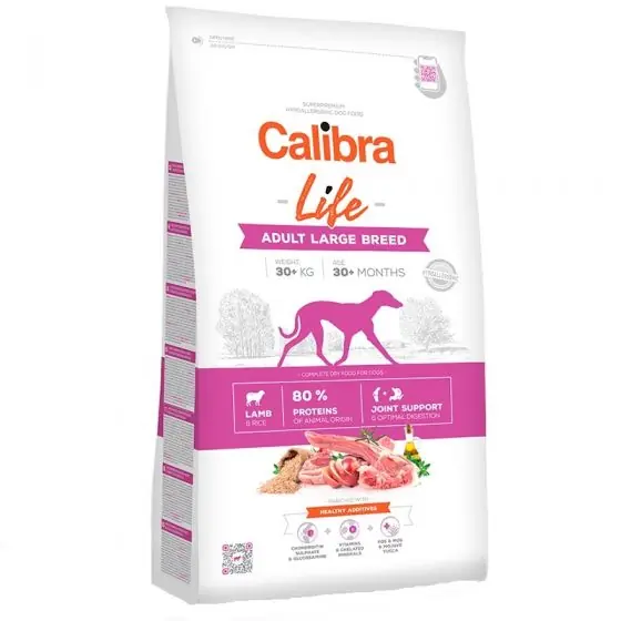 Hrana uscata pentru caini, Calibra Dog Life Adult Large Breed cu Miel, 2.5 Kg Cumpărături sigure