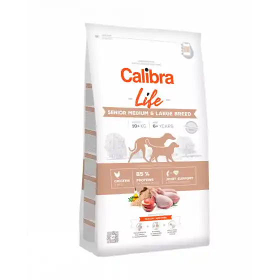 Reducere specială Hrana uscata pentru caini, Calibra Dog Life Senior Medium and Large Breed cu pui, 12 kg