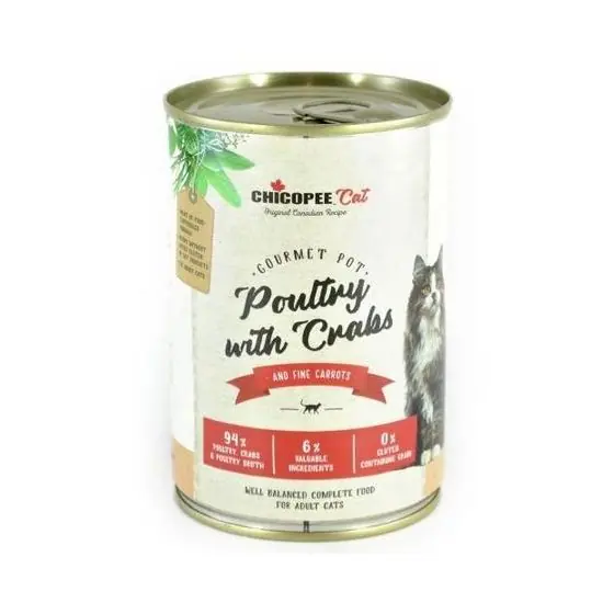 Hrana umeda pentru pisici Chicopee Pui si Creveti 12 x 400 g Retur gratuit