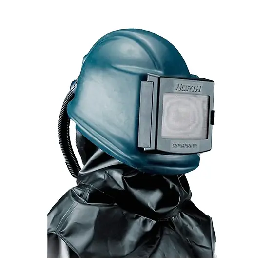 Costum sablare HONEYWELL COMMANDER Bisonyl, casca + pelerina de protectie + furtun + regulator de presiune Cel mai vândut