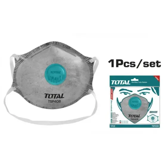 Cel mai vândut Total - Masca Protectie Praf - 4 Straturi P2 - Fibra De Carbon Activa (Industrial) New