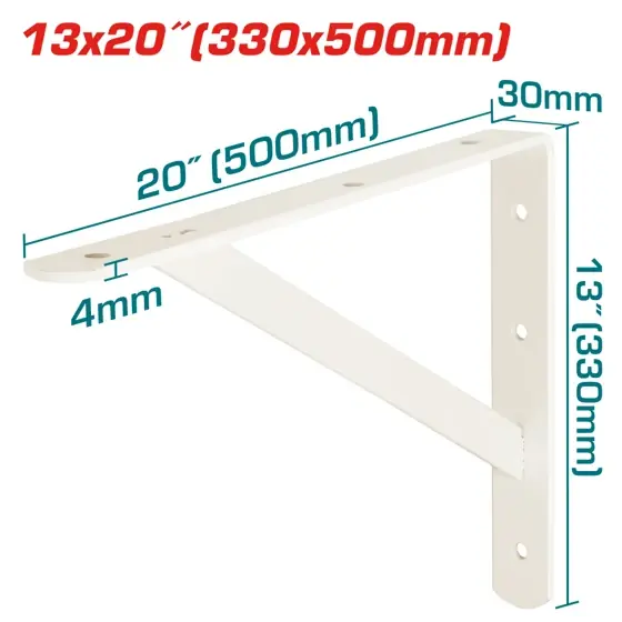 Plată securizată TOTAL Consolă de raft pentru sarcini grele, 33 x 50 cm
